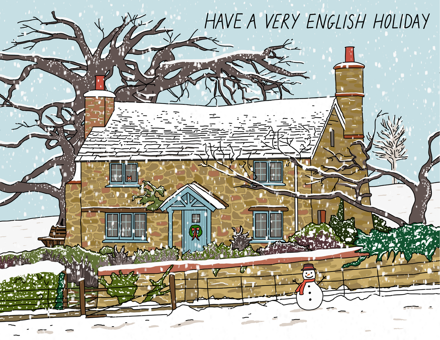 English Holiday Card