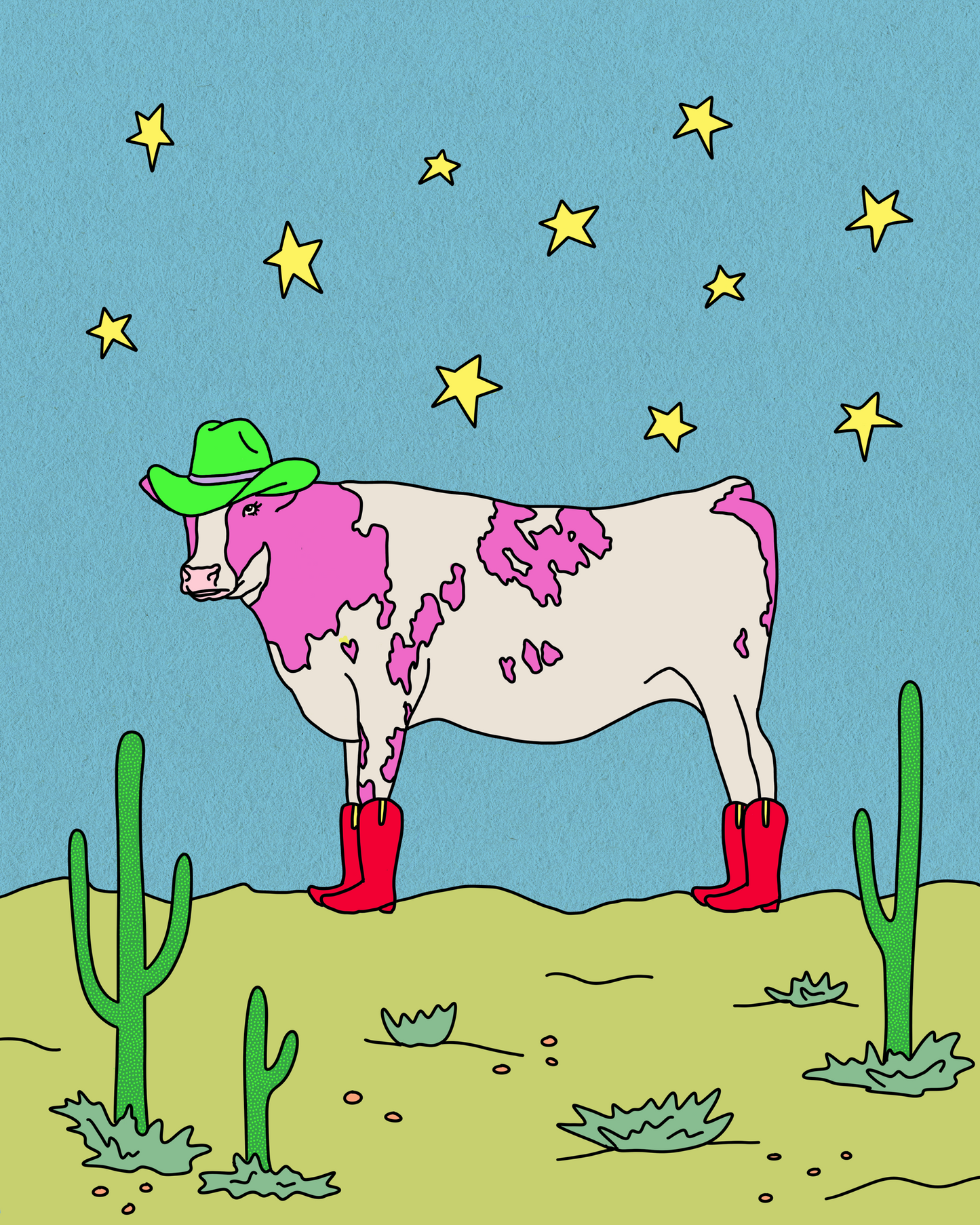 Space Cowdette Print