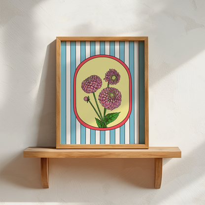 Dahlia Flower Art Print