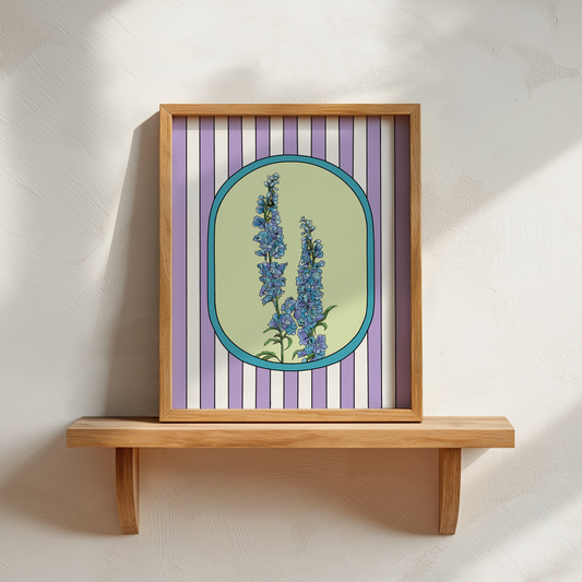 Delphinium Flower Art Print