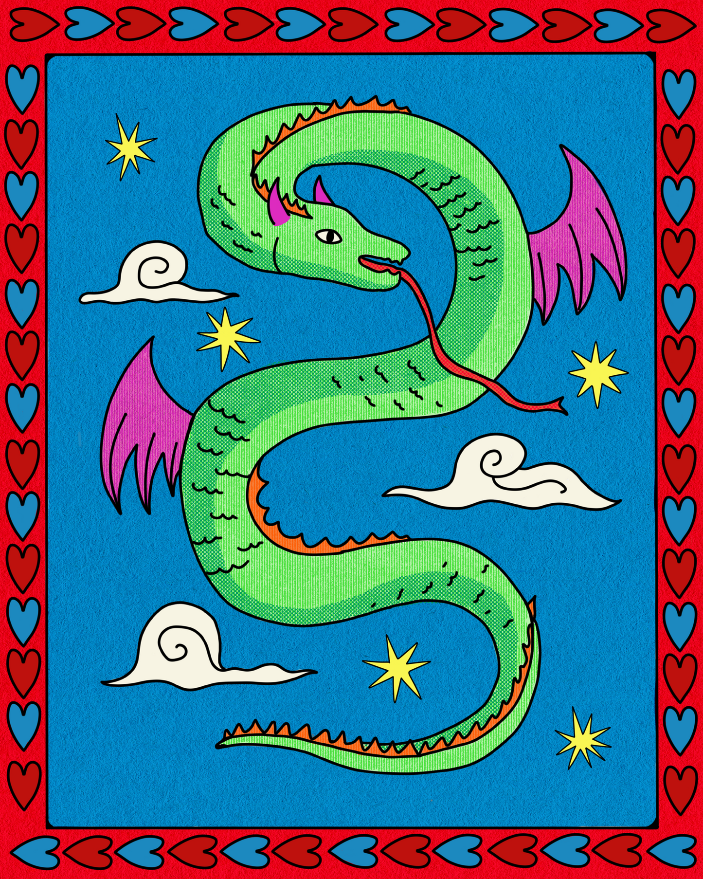 Twin Flame Dragon Print