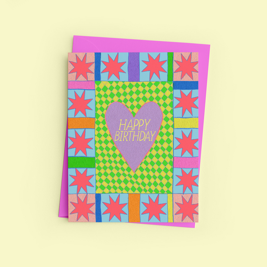 Folk Art Birthday Card