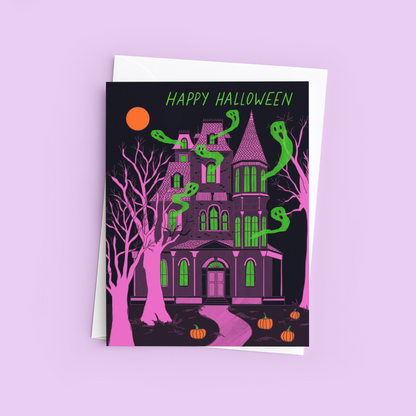 Haunted House Greeting Card