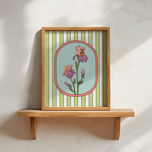 Iris Flower Art Print