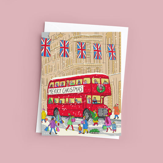 London Bus Christmas Card