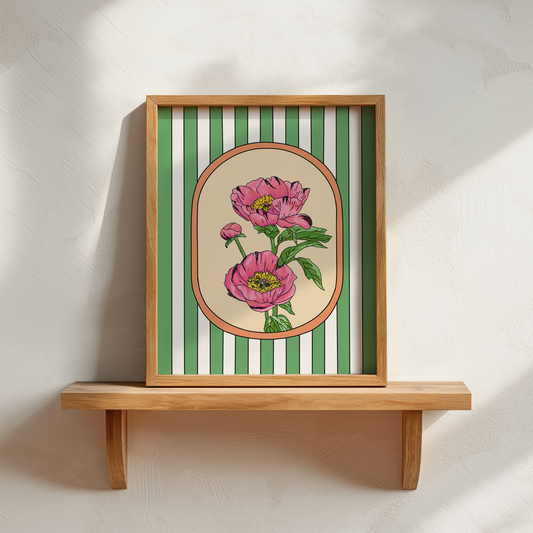 Peony Flower Art Print