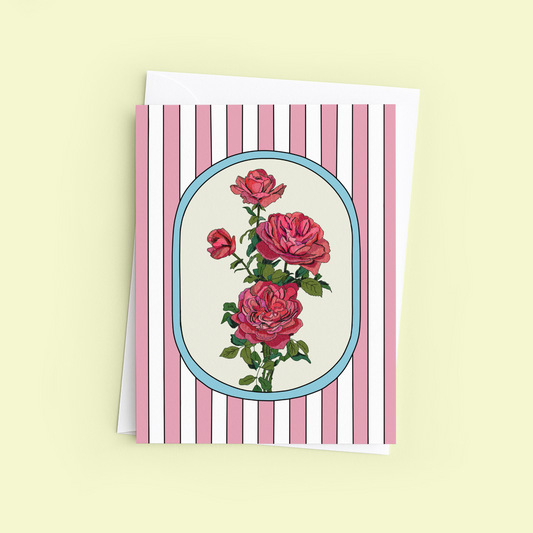 Rose Flower Greeting Card