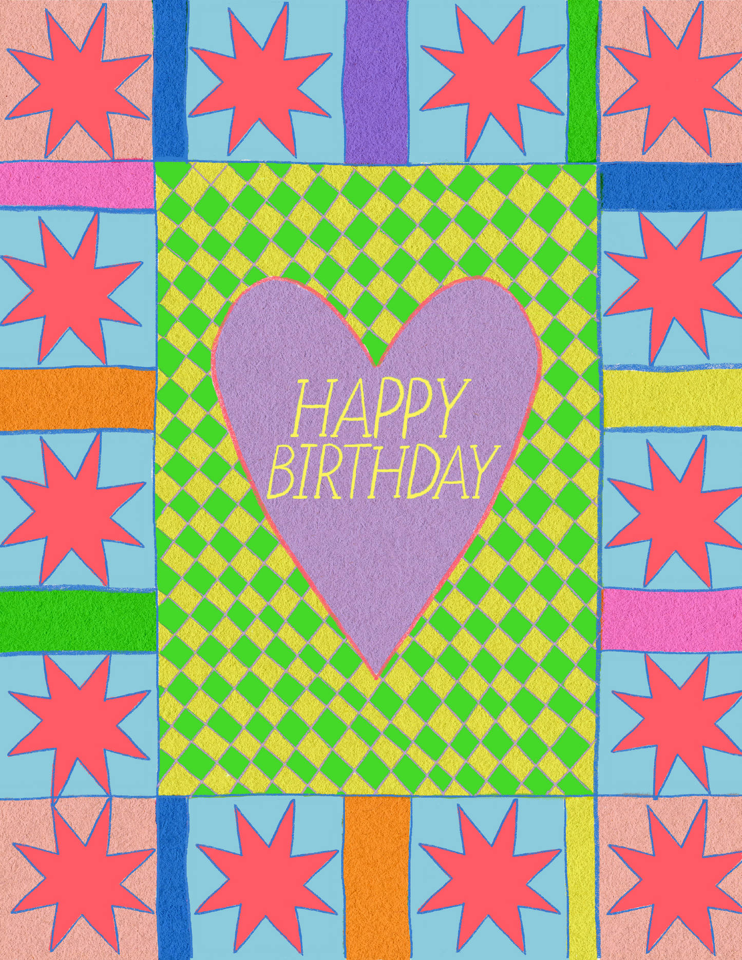 Folk Art Birthday Card