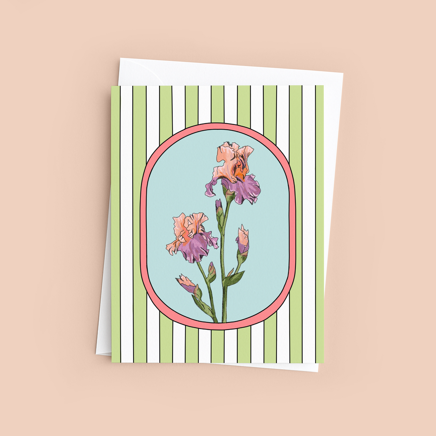Iris Flower Greeting Card